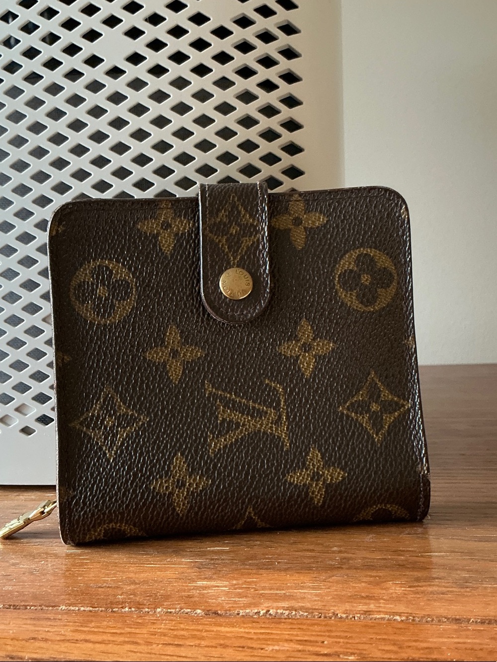 Louis Vuitton bifold brown and tan wallet